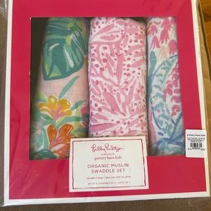 Lilly Pulitzer organic swaddle set new in box